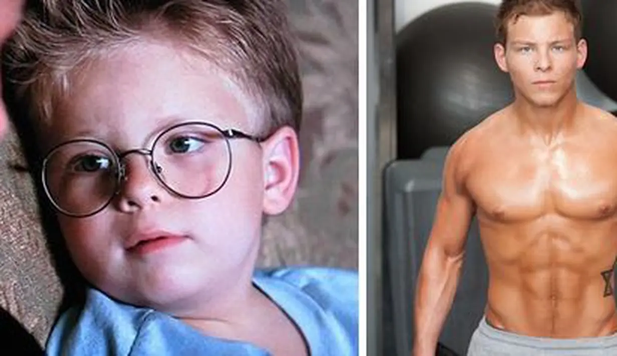 Penampakan Jonathan Lipnicki saat bayi di film Jerry Maguire dan setelah dia remaja beda jauh ya? Foto: Buzzfeed.com