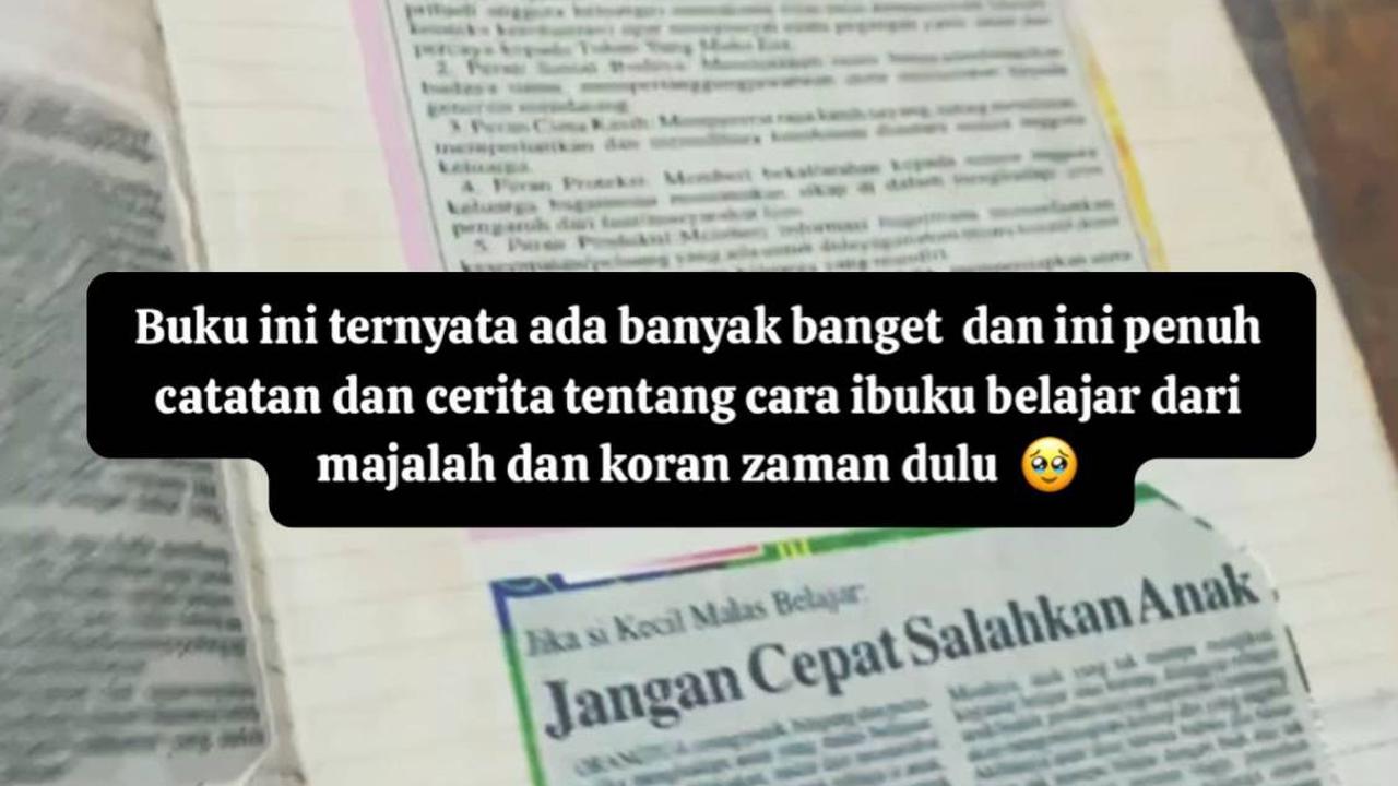 Berisi Potongan Koran yang Ditempel, Momen Wanita Temui Buku Lawas Milik Ibunya di Tahun 1980 Ini Curi Perhatian