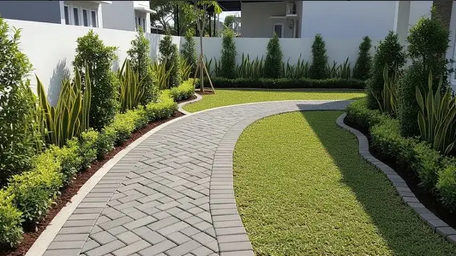 Desain Halaman Rumah yang Tetap Rapi Meski Jarang Dibersihkan (AI Generated)