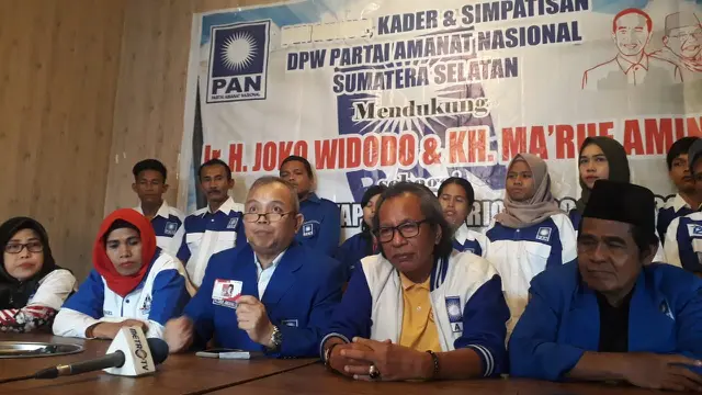 Tak Takut Sanksi, Kader PAN Sumsel Konsisten Dukung Jokowi-Amin