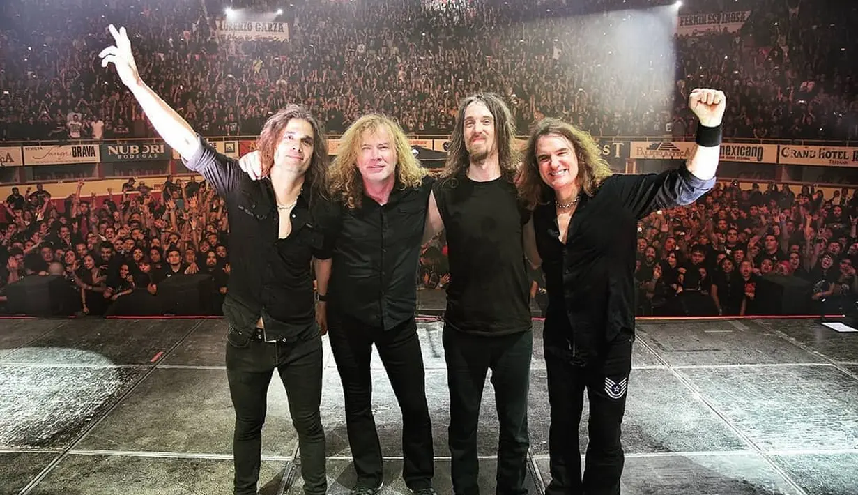 Lalu, siapa Cyber Army yang sudah nggak sabar menantikan Megadeth kembali menghentak Indonesia di Yogyakarta? (instagram/megadeth)