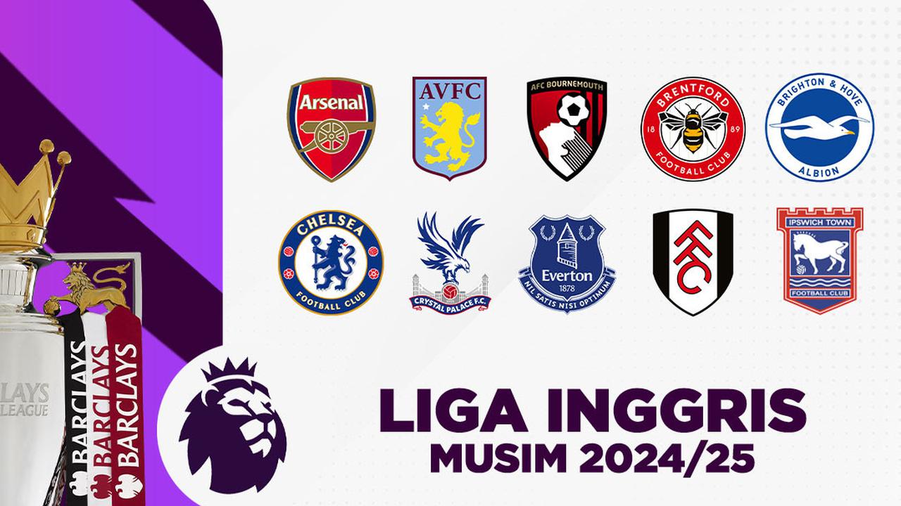 Liga Inggris - Ilustrasi Logo Klub Premier League 2024/2025