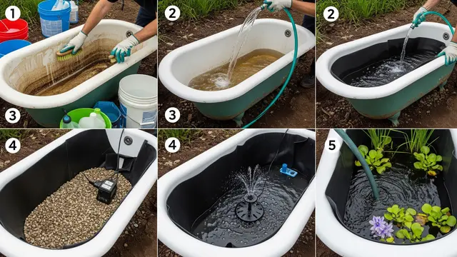Cara Membuat Kolam Ikan Mini dari Bathtub Bekas/Gemini AI
