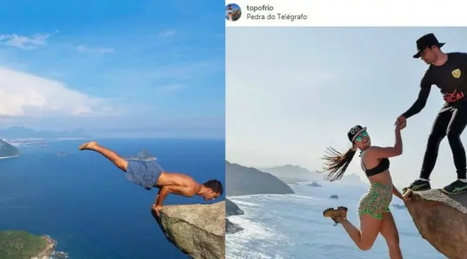 Foto ekstrem yang ternyata tipuan. (Instagram/@topofrio)