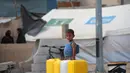 Sementara menurut UNICEF, ada lebih dari 16.700 anak-anak dirawat karena kekurangan gizi di Gaza selama lima bulan pertama tahun 2025 dengan rata-rata 112 anak per hari. (Eyad BABA/AFP)