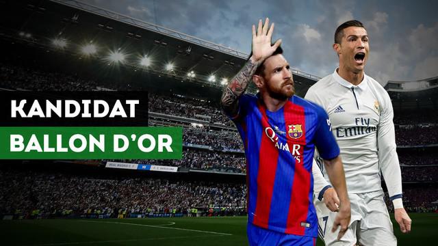 Berita video 5 kandidat kuat peraih FIFA Ballon d’Or tahun 2017.