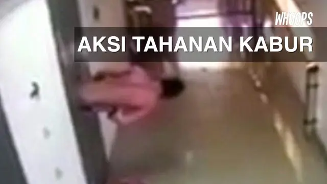 WHOOPS: Terekam CCTV, Tahanan Kabur Sambil Telanjang