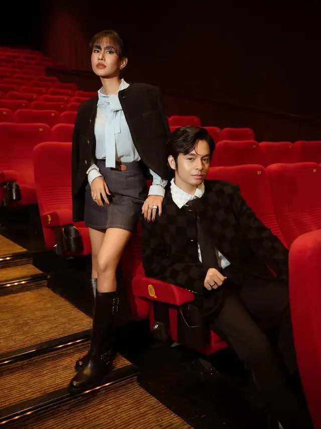 Gaya Serasi Angga Yunanda dan Shenina Cinnamon Kompak dalam Blazer Louis Vuitton di Premiere Film Dopamin
