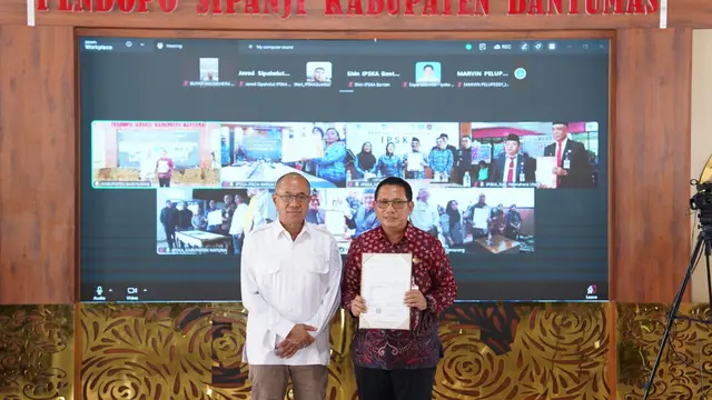 Menteri Perdagangan Budi Santoso meresmikan tujuh IPSKA di Pendopo Si Panji, Kabupaten Banyumas, Jawa Tengah pada Kamis, (25/6/2026). (Dok Kemendag)