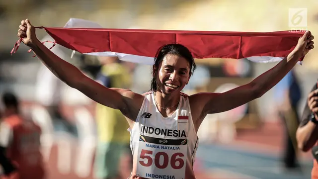 Raih Medali Perak, Begini Aksi Atlet Lompat Jauh Maria Natalia