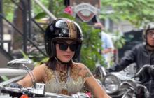 Bertato, Penampilan Poppy Sovia Mengendarai Motor Gede Pakai Kostum Kebaya