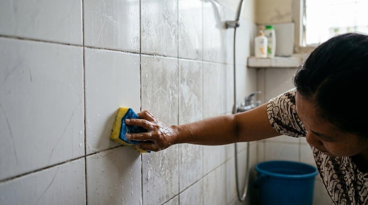 Membersihkan Kamar Mandi