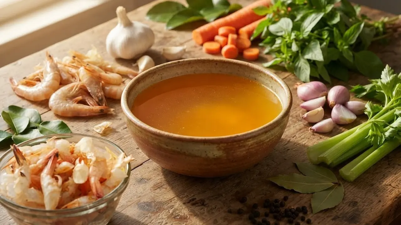 Cara membuat kaldu udang dari kulit dan kepala