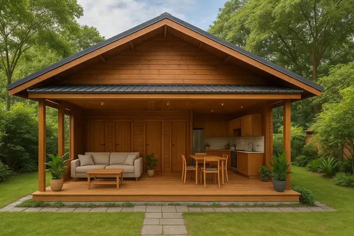 10 Desain Rumah Kayu 6 x 12 yang Asri, Cocok Buat Kamu yang Mau Tampil Beda