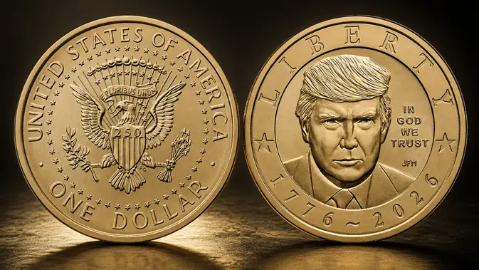 Percetakan Uang AS Rilis Koin $1 Gambar Trump, Ludes dalam Hitungan Jam