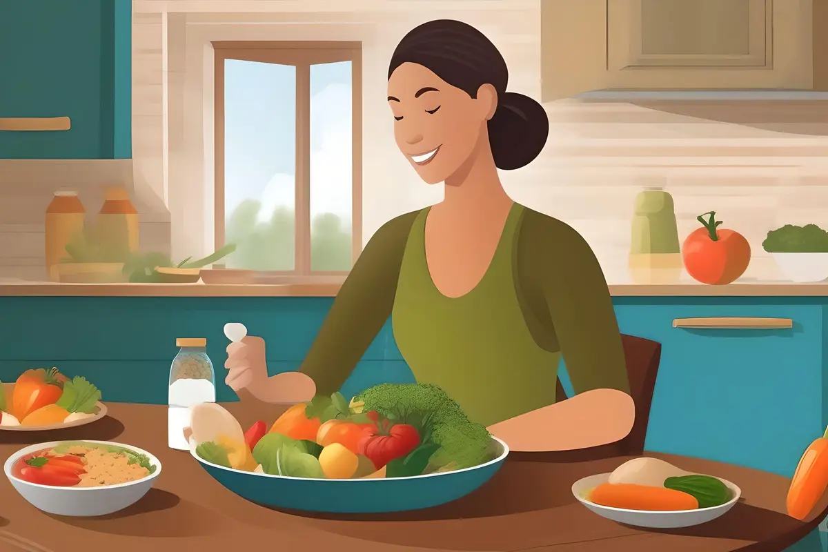 Diet 30/30/30 adalah metode populer yang membagi asupan makanan menjadi 30% karbohidrat, 30% protein, dan 30% lemak sehat, serta 10% sayuran, untuk membantu menurunkan berat badan secara efektif. (Ilustrasi by AI)