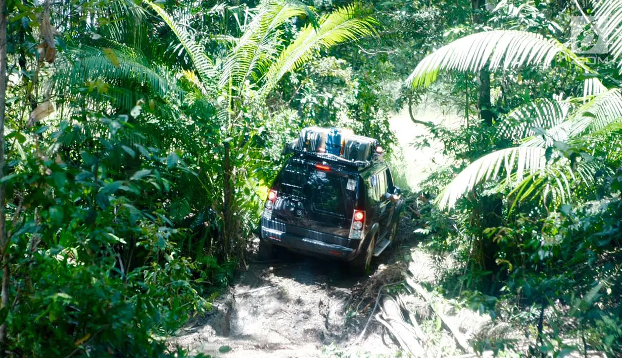 Peserta overland menjelajah savana Bombana pada hari kedua Indonesia Offroad Expedition (IOX) Celebes 2017, Sulawesi Tenggara, Minggu (8/10). Peserta ekspedisi diikuti dari seluruh provinsi di Indonesia. (Liputan6.com/Pool/Ridhwan Siregar)