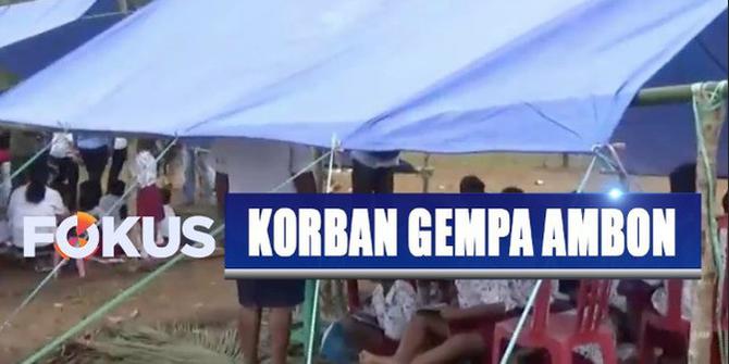 Potret Siswa Ambon yang Terpaksa Belajar di Tenda Akibat Gempa