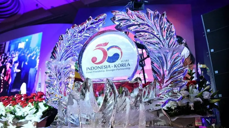 Resepsi diplomatik memperingati 50 tahun hubungan kerja sama Indonesia-Korea Selatan sekaligus perayaan HUT ke-78 Kemerdekaan RI di Seoul, Kamis (31/8/2023). (Dok. Kemenko Polhukam)