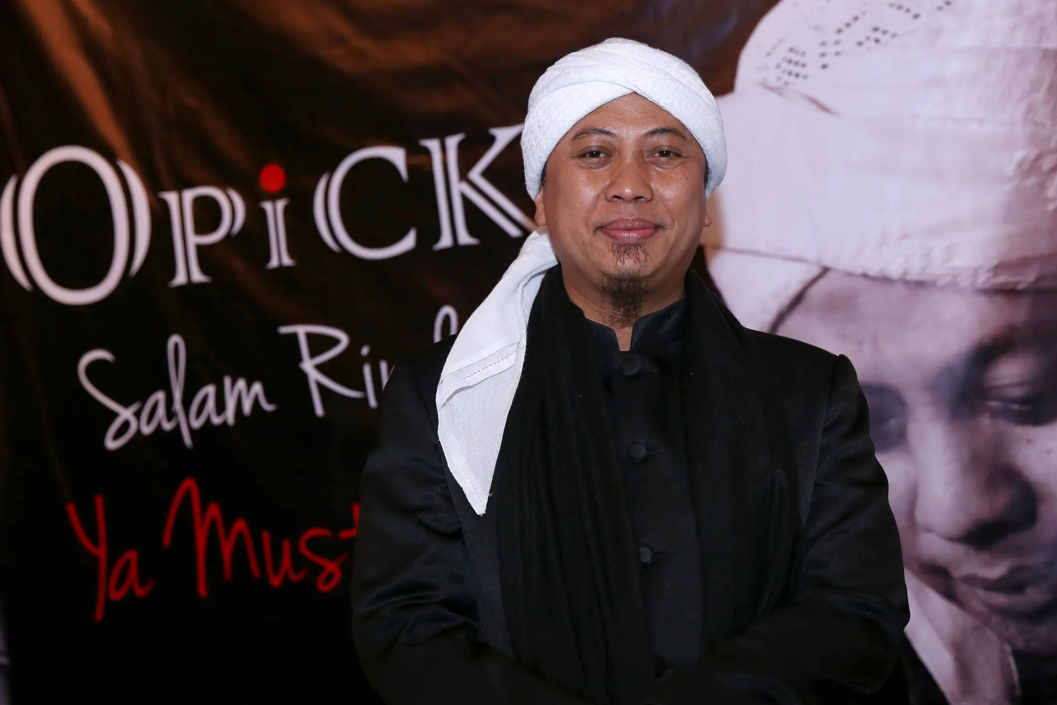 Opick dalam peluncuran album Salam Rindu Ya Musthofa {Galih W Satria/Bintang.com)