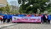 Kegiatan Lari Pagi yang diinisiasi oleh Dubes Indonesia menjelang ajang Tokyo Marathon 2023. (Istimewa)