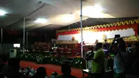 PDIP menggelar wayang kulit di Lenteng Agung, Jakarta Selatan.