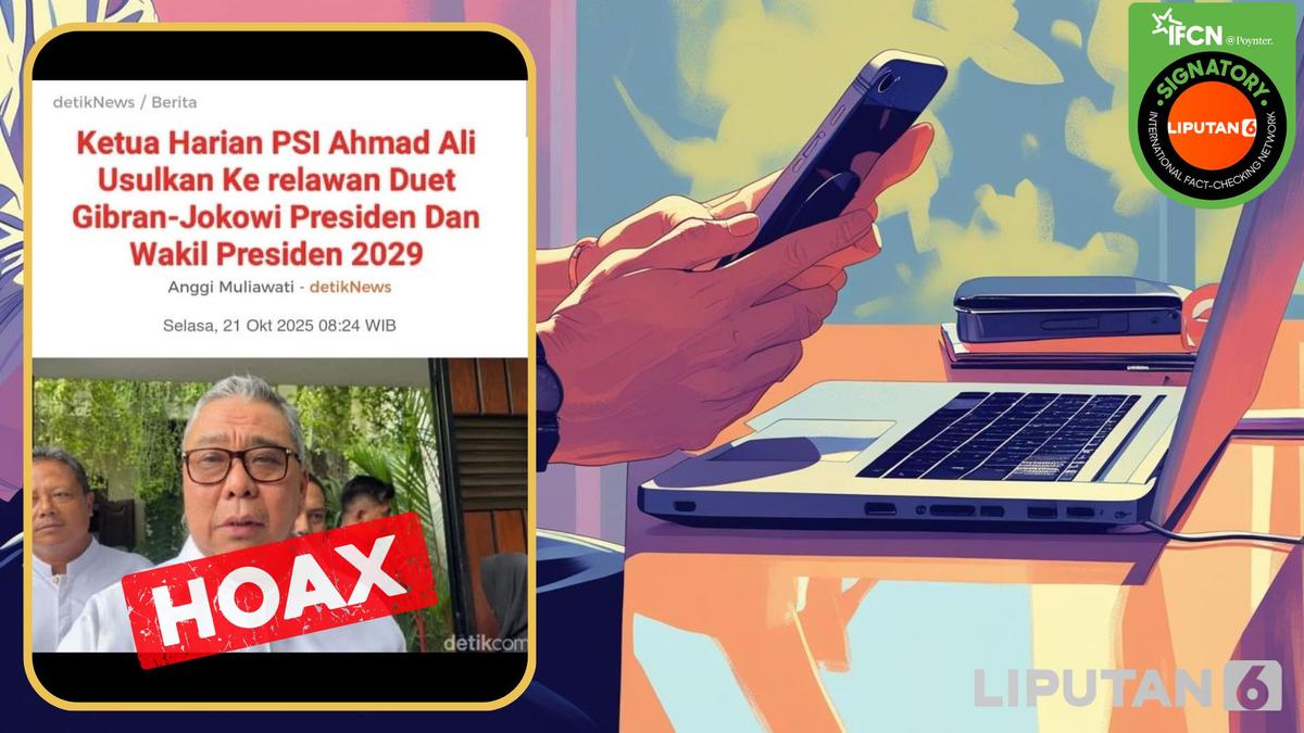 Cek Fakta: Hoaks Artikel Ketua Harian PSI Usulkan ke Relawan Duet Gibran-Jokowi pada Pilpres 2029