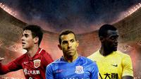 Ilustrasi Carlos Tevez, Oscar, dan Jackson Martinez (Bola.com/Erisa Febri)