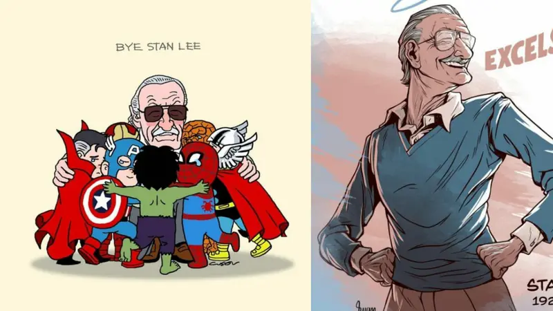 Haru, 7 Ilustrasi Karya Warganet Lepas Kepergian Stan Lee untuk Selamanya