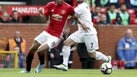 Aksi Marcus Rashford saat MU melawan Swansea di Old Trafford (AP/Martin Rickett)