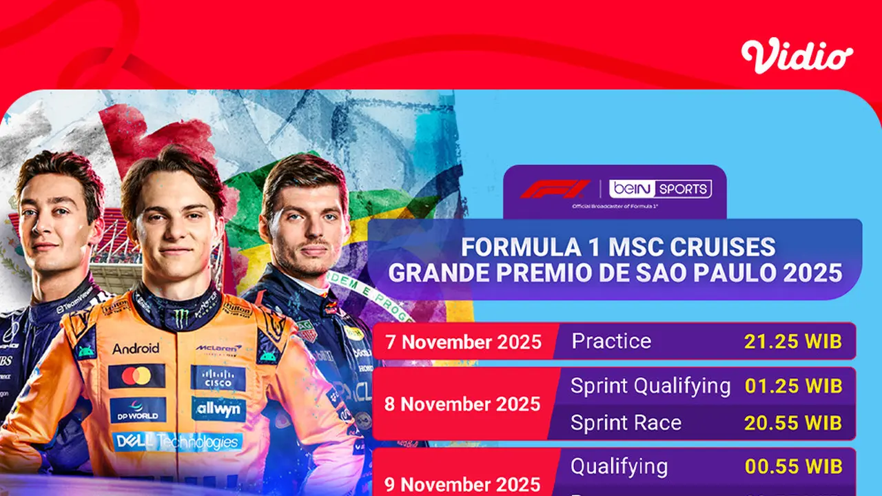 Saksikan F1 GP Sao Paulo eksklusif di Vidio. (dok. vidio.com)