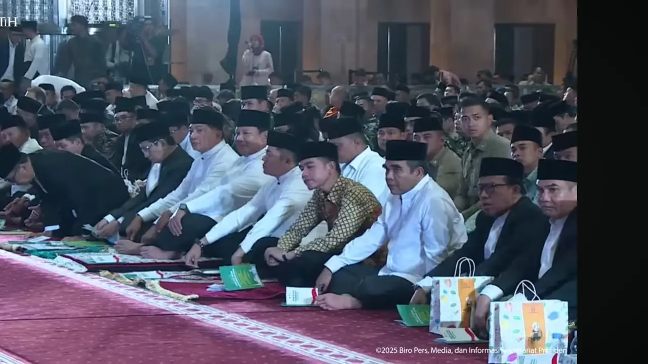 Prabowo hadiri peringatan maulid nabi di masjid istiqlal