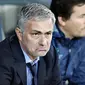 Jose Mourinho  disebut-sebut sebagai calon kuat pengganti Louis Van Gaal di MU.(AFP/Thomas Coex)