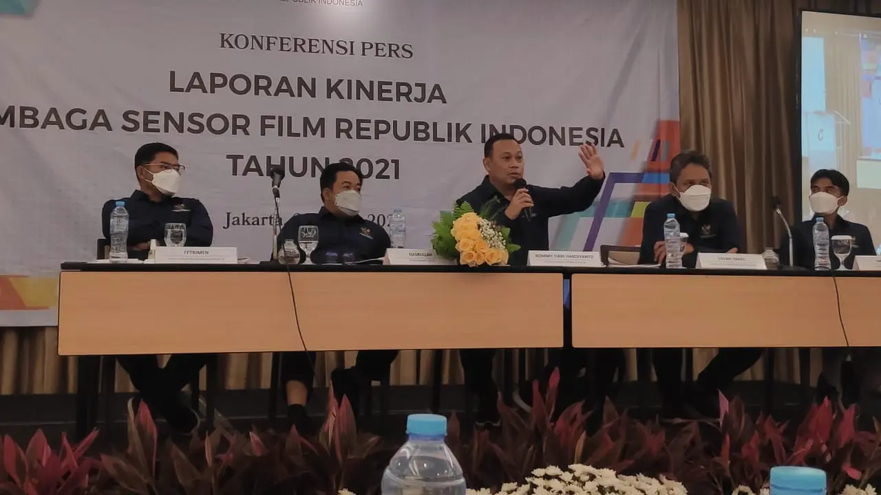konferensi pers terkait Laporan kinerja LSF RI tahun 2021