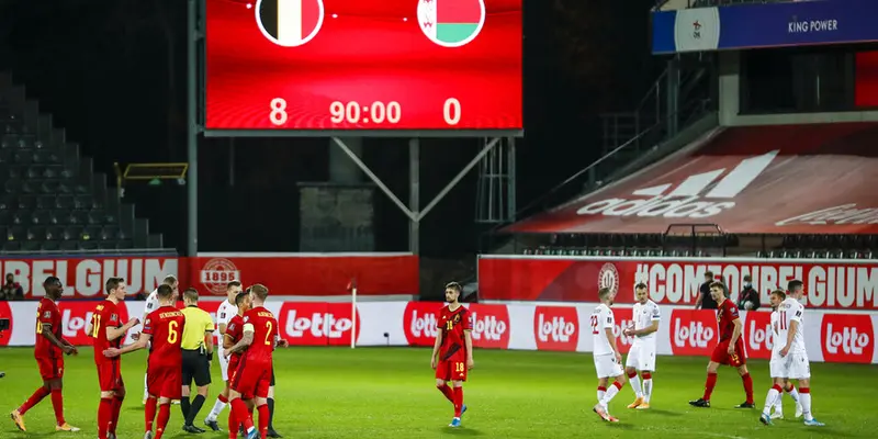 FOTO: Belgia Bantai Belarusia 8-0 di Kualifikasi Piala Dunia 2022