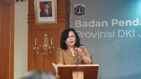 Kepala Badan Pendapatan Daerah (Bapenda) Provinsi DKI Jakarta Lusiana Herawati menjelaskan mengenai insentif pembayaran PBB.