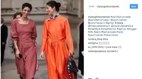 Intip tips fashion mengenakan busana berwarna jingga yang ternyata memikat mata berikut ini. (Foto: Instagram.com/@stylesightworldwide)