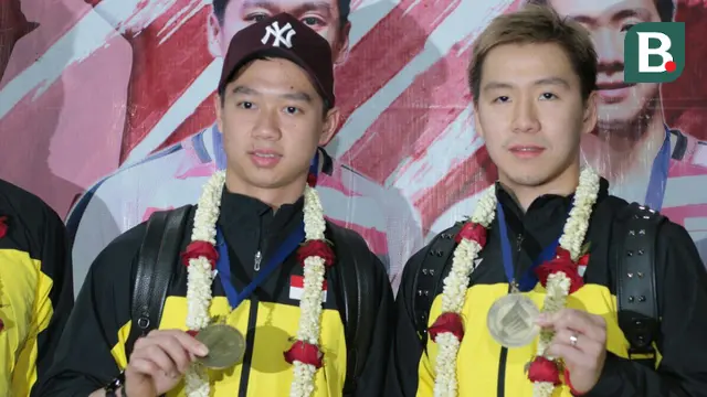 Penyambutan Kevin Sanjaya Sukamuljo/Marcus Gideon Fernaldi