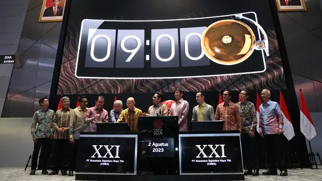 Pencatatan perdana saham PT Nusantara Sejahtera Raya Tbk (CNMA), Rabu (2/8/2023). (Foto: BEI)