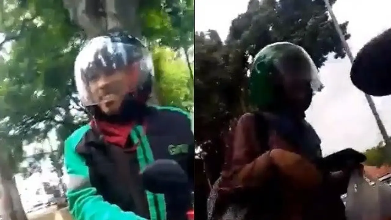driver ojol lupa bawa penumpang (foto: twitter/@lyovv)