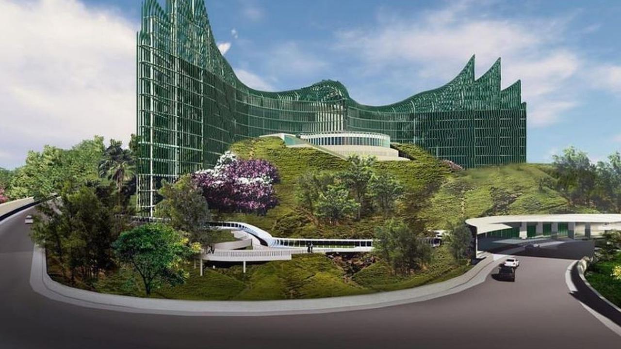 Tangkapan layar instagram Seniman Nyoman Nuarta yang mengunggah desain Istana kepresidenan di Ibu Kota Baru.