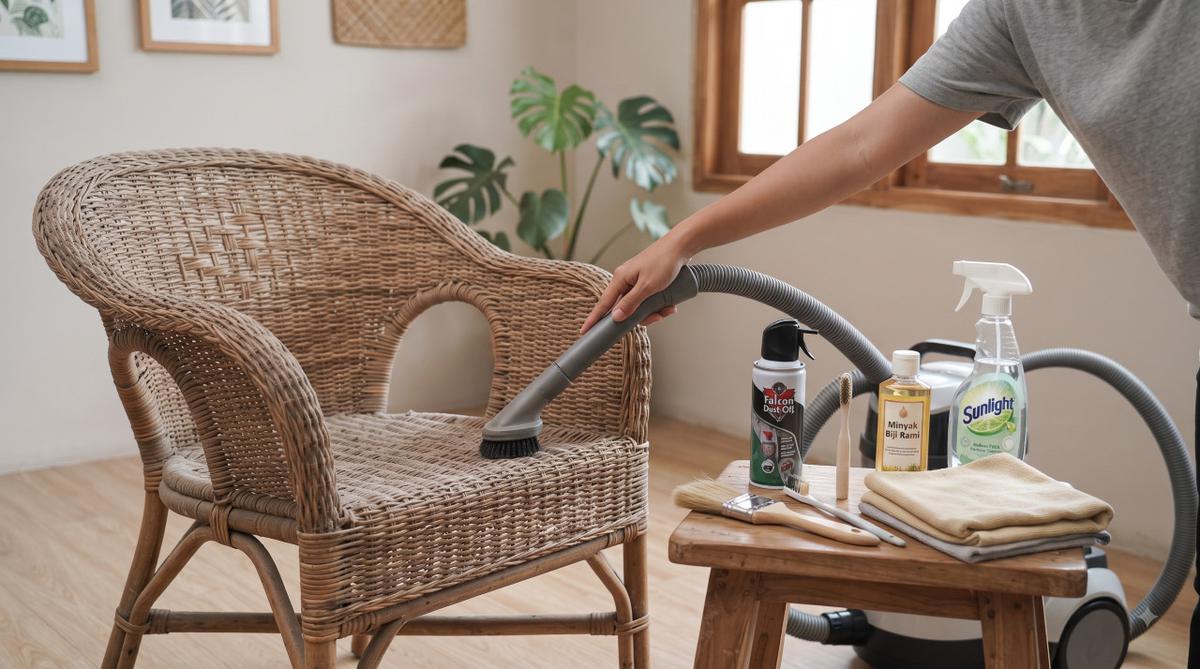 Cara Membersihkan Debu pada Furnitur Rotan