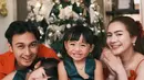 Felicya Angelista merayakan Natal bersama suaminya Caesar Hito kompak pakai baju merah dan kedua putrinya yang mengenakan baju hijau. [@felicyangelista_]