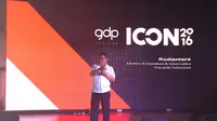 Menteri Komunikasi dan Informatika, Rudiantara, di acara GDP Venture ICON 2016 di Jakarta, Selasa (26/1/2016). (Doc: Twitter GDP Venture @gdpventure)