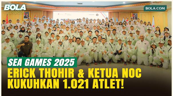 Erick Thohir dan Ketua NOC Kukuhkan 1.021 Atlet Tim Indonesia untuk SEA Games 2025, Bidik 80 Medali Emas!