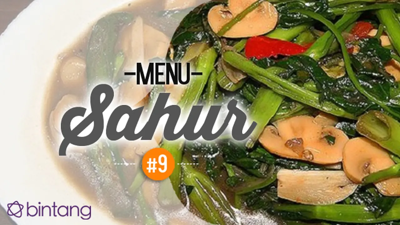 Santap Tumis Kangkung Cah Jamur untuk Menu Sahur