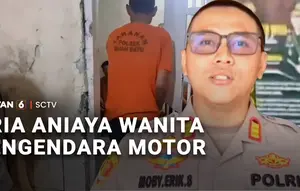 Pria Aniaya Wanita Pengendara Motor