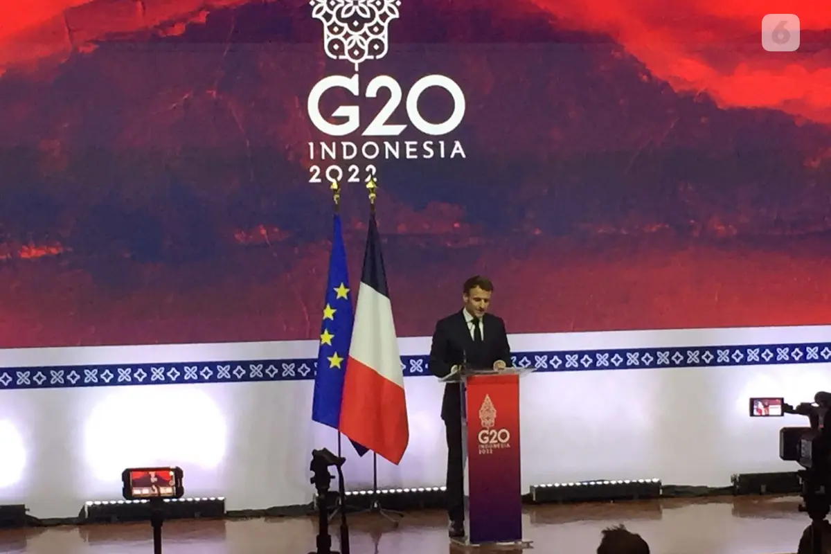 Ada pesan khusus yang dibahas oleh Presiden Prancis Emmanuel Macron bersama Presiden China Xi Jinping. Dan itu dibocorkan oleh Macron kepada media (Liputan6.com/Teddy Tri Setio Berty)