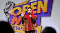 Novita Hardini dalam Open Mic Merdeka. (Foto: Istimewa)