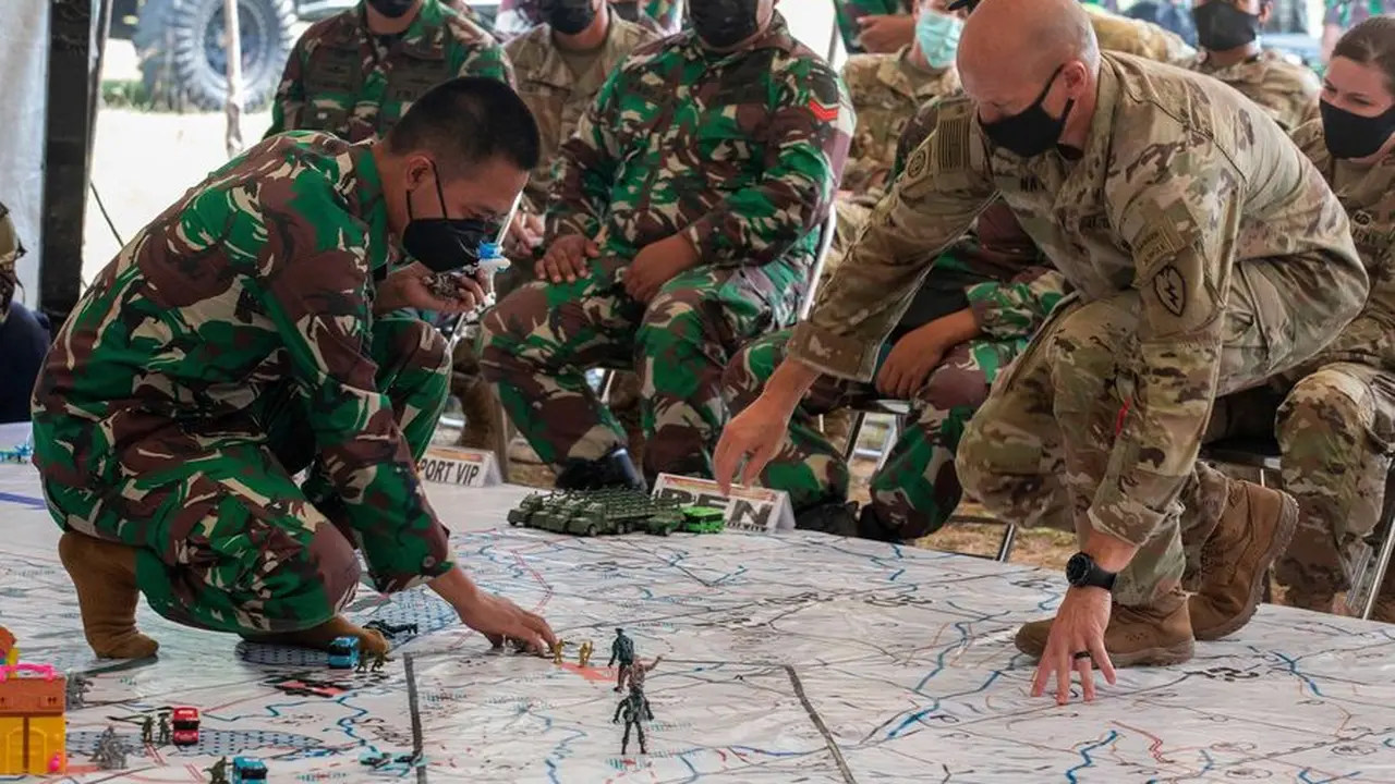 TNI Angkatan Darat dan US Army.